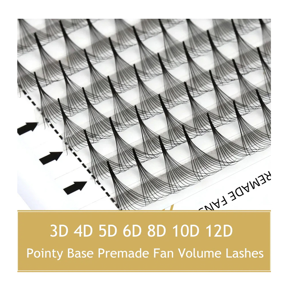 Eyelash Extension Human Hair - RUJADE Pointy Narrow Base Premade Fans