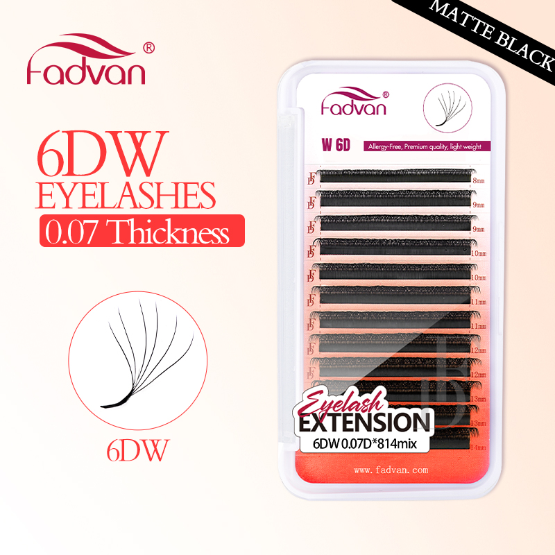 FADVAN Real 6D W lashes 0.07 W - огляд і ціна Eyelash Extension Human Hair