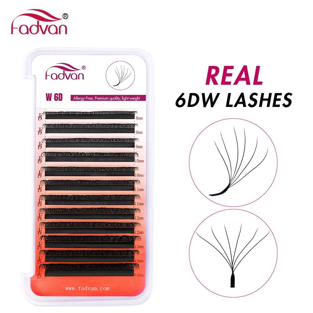 FADVAN Real 6D W lashes 0.07 W - огляд і ціна Eyelash Extension Human Hair