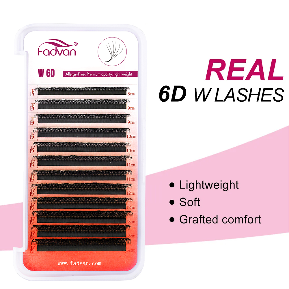 FADVAN Real 6D W lashes 0.07 W - огляд і ціна Eyelash Extension Human Hair