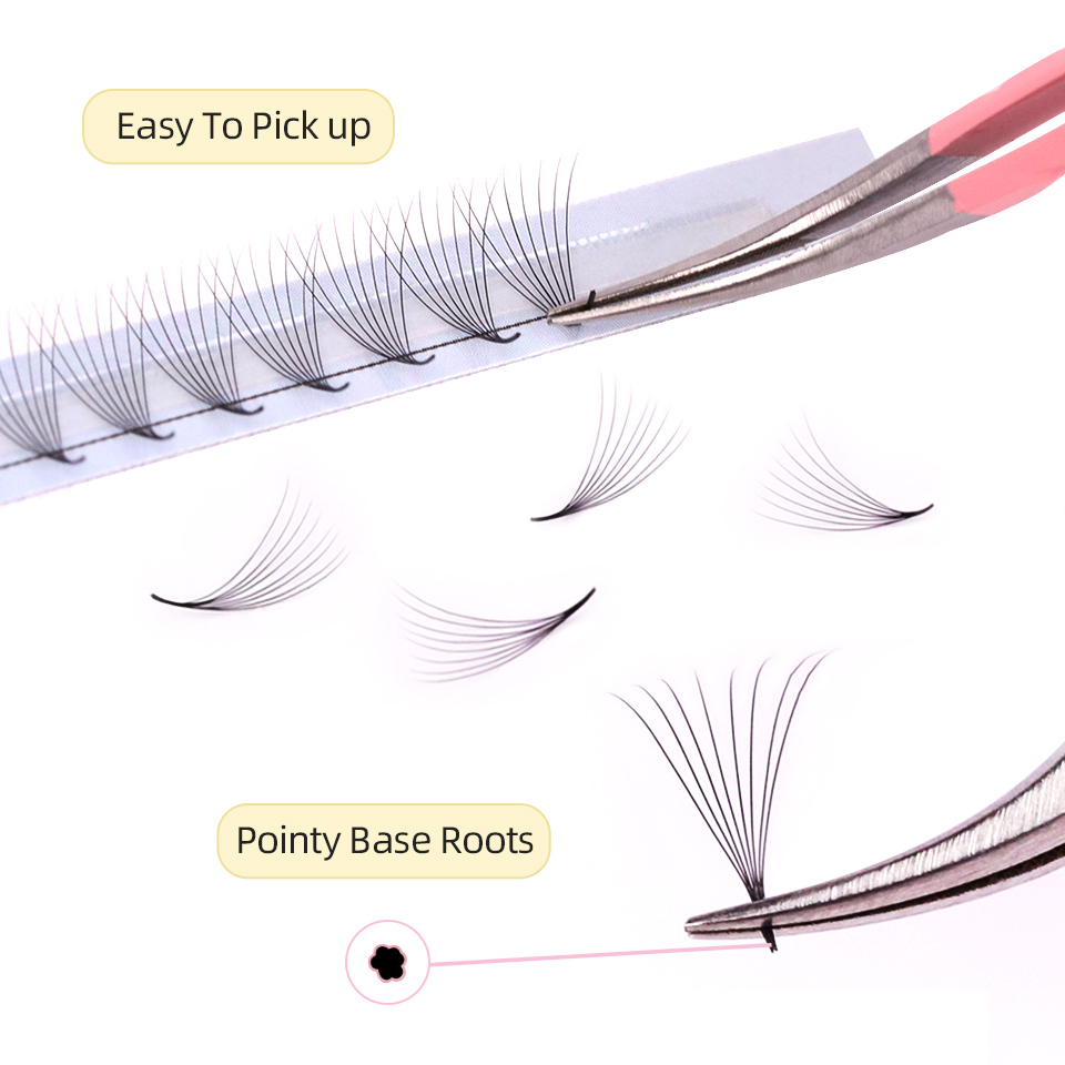 Sharp Narrow Stem Premade Fans - огляд і ціна Eyelash Extension Russian