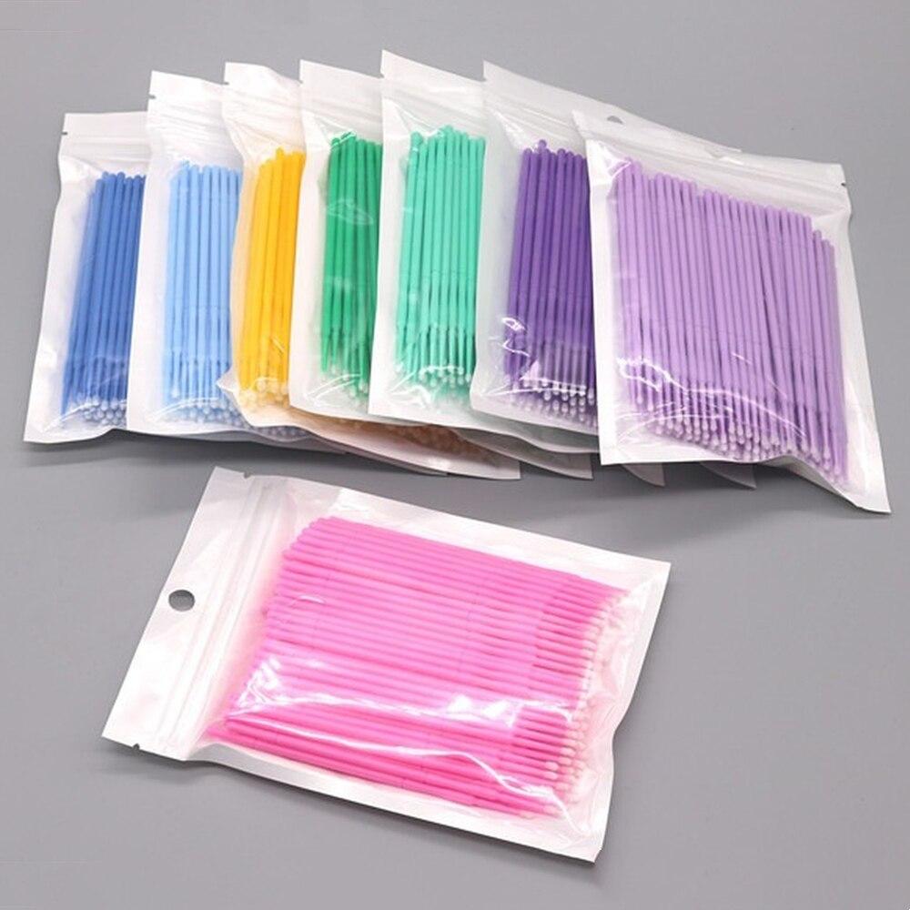 100pcs/lot Micro Brushes Make  - огляд і ціна Eyelash Extension Look