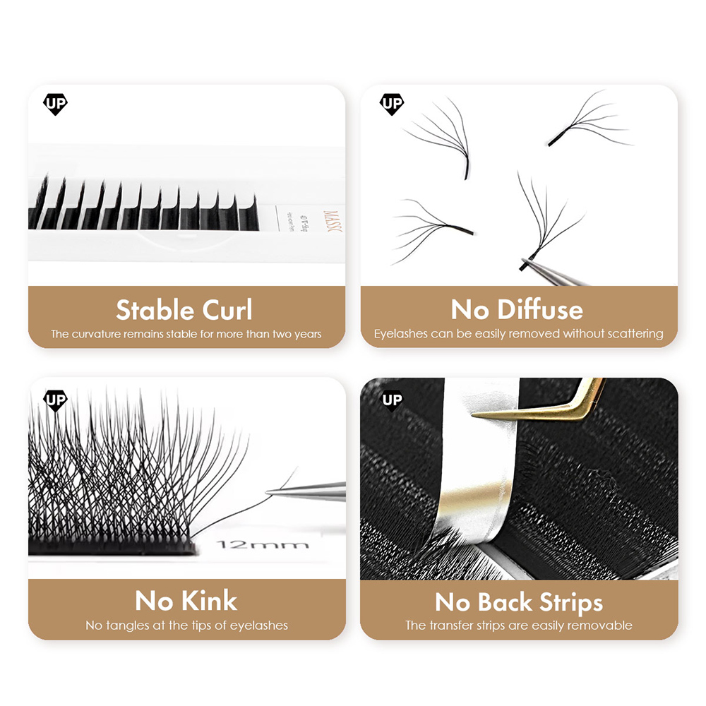 MASSCAKU L LU M Curl YY/W Shap - огляд і ціна Eyelash Extension Human Hair