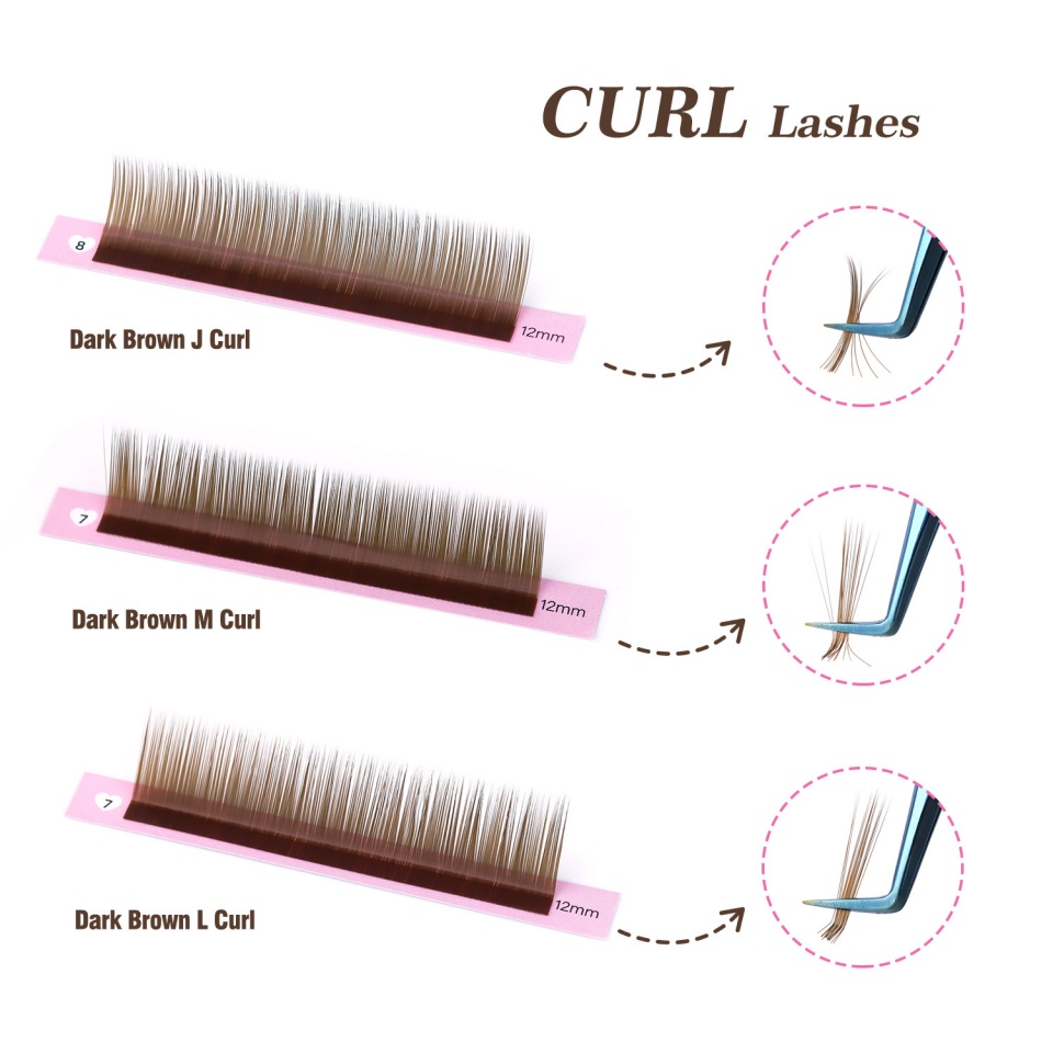 Lashprofessor J L M Curl Brown - огляд і ціна Eyelash Extension Russian