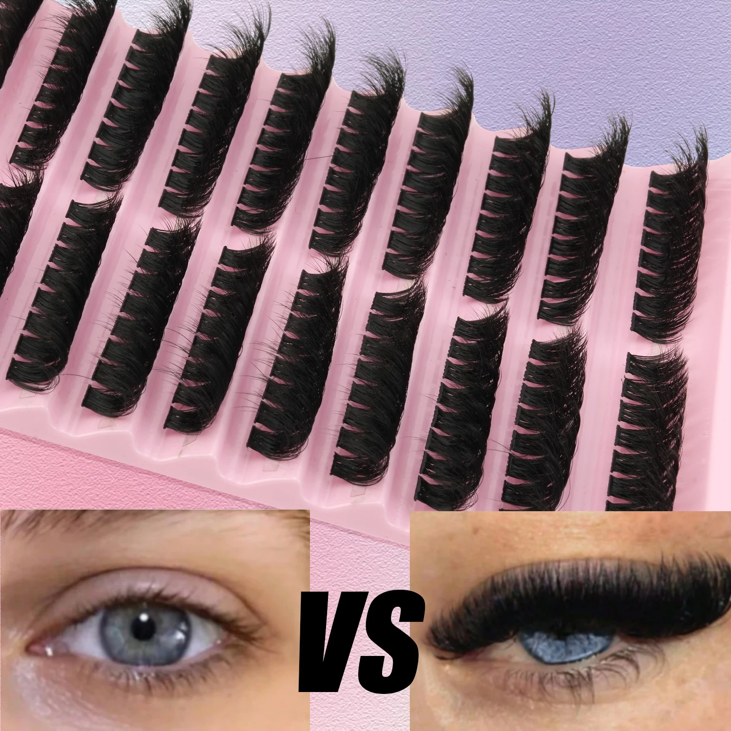 160 PCS Russian Cluster Lashes - огляд і ціна Eyelash Extension Russian