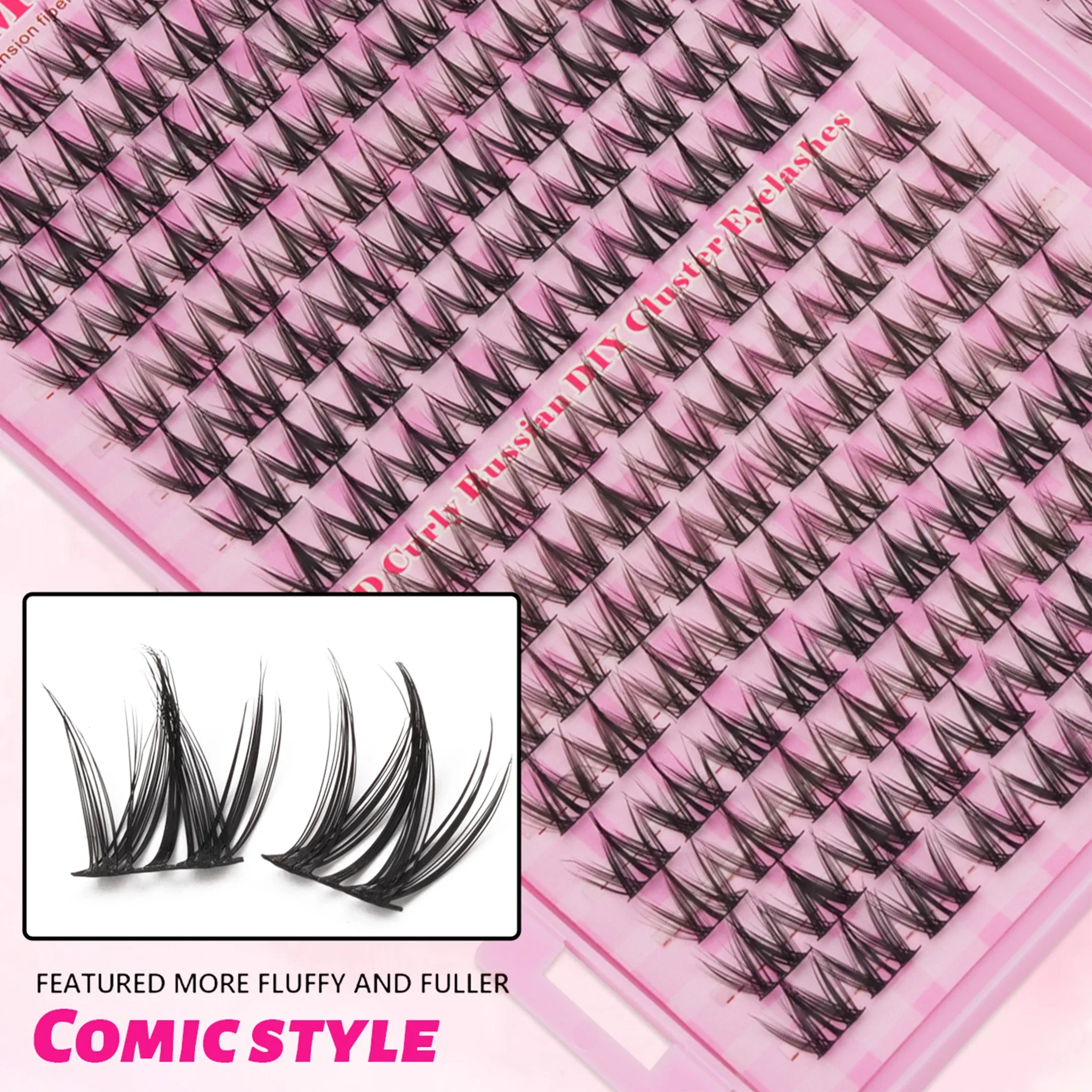 12 Rows Russian Cluster Lashes - огляд і ціна Eyelash Extension Russian