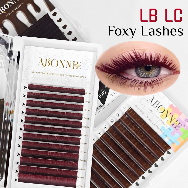 LB  LC Burgundy Lashes Wine Re - огляд і ціна Eyelash Extension Russian