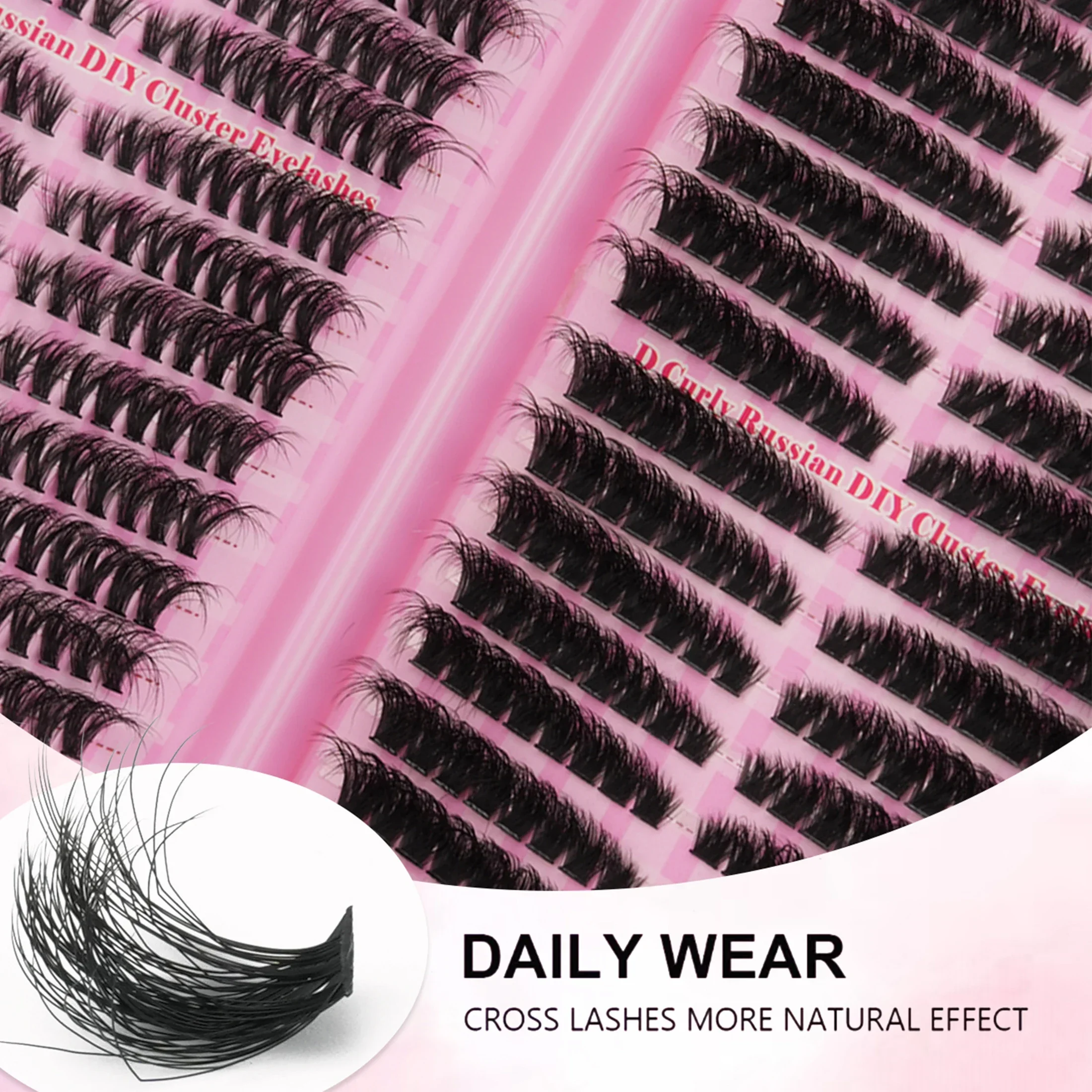 32 Rows D Curly Russian DIY Fa - огляд і ціна Eyelash Extension Russian