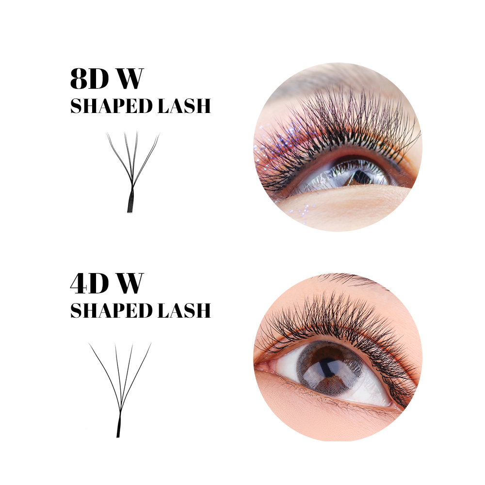 FADVAN W Shape Double Layer Ey - огляд і ціна Eyelash Extension Human Hair