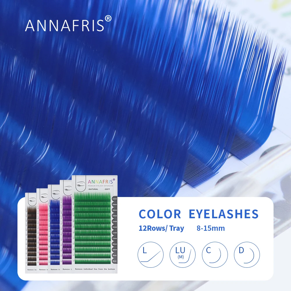 ANNAFRIS Individual Colored Ey - огляд і ціна Eyelash Extension Russian