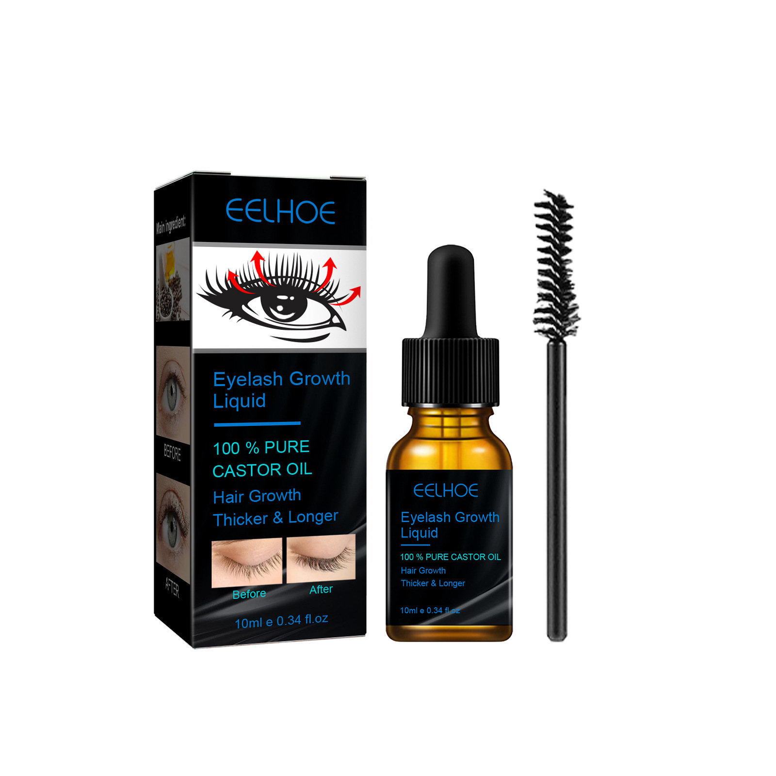 Castor Oil Eyelash Growth Seru - огляд і ціна Eyelash Extension Human Hair
